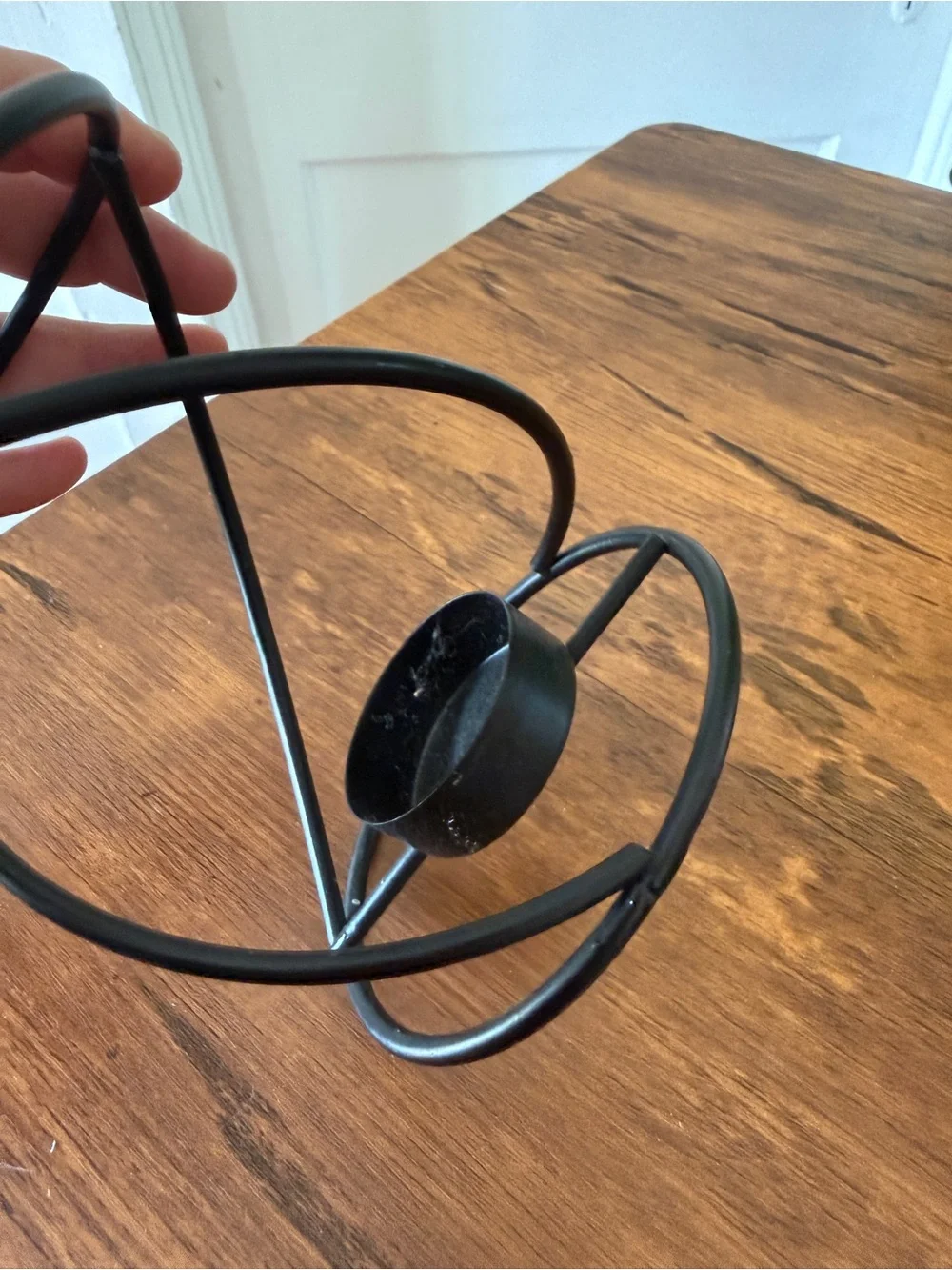 Black Spiral Metal Tealight Candle Holder - Home Accents
